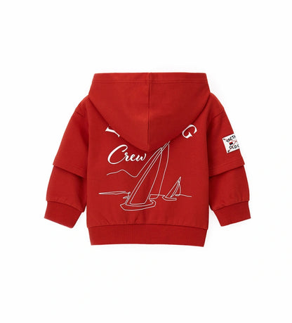 Η "casual" εφαρμογή και τα ριμπ τελειώματα της παιδικής ζακέτας για ηλικίες 6m-5y.