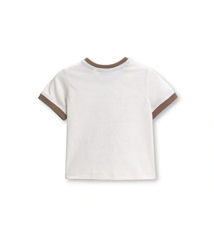 Η πίσω όψη του λευκού βαμβακερού T-shirt Original Marines για ηλικίες 6 μηνών έως 5 ετών.