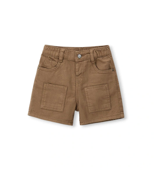 Παιδική βερμούδα για αγόρι από 100% βαμβάκι με ελαστική μέση και τσέπες.