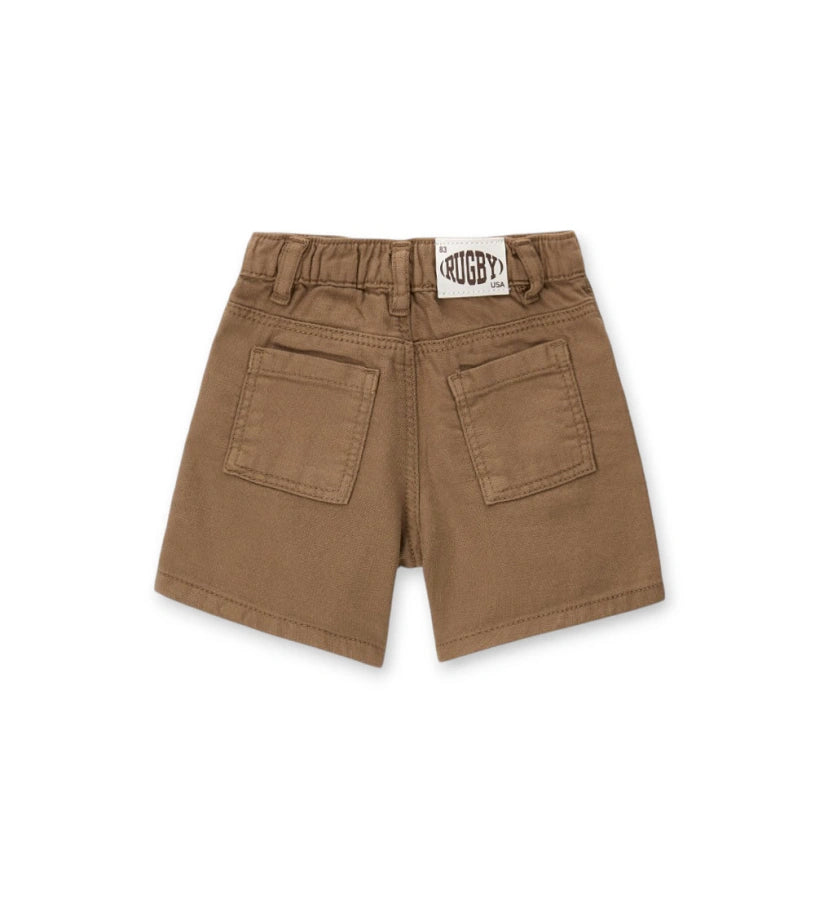 Η άνετη ελαστική εφαρμογή της αγορίστικης βερμούδας για ηλικίες 6m-5y.