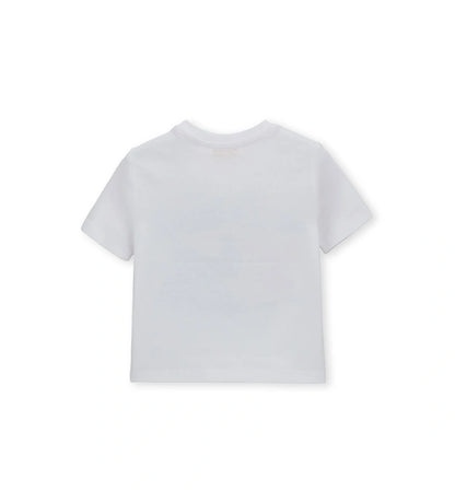 Μπροστινή όψη του λευκού αγορίστικου T-shirt Original Marines για ηλικίες 6 μηνών έως 5 ετών.