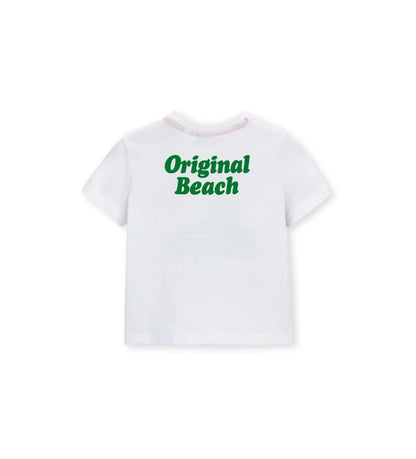 Παιδικό λευκό T-shirt για αγόρι 6 μηνών-5 ετών με πρωτότυπο τύπωμα Original Marines.