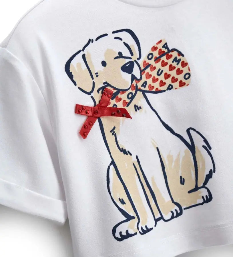 Λεπτομέρεια από τα rhinestone appliqués και το glitter σχέδιο της μπλούζας Original Marines.