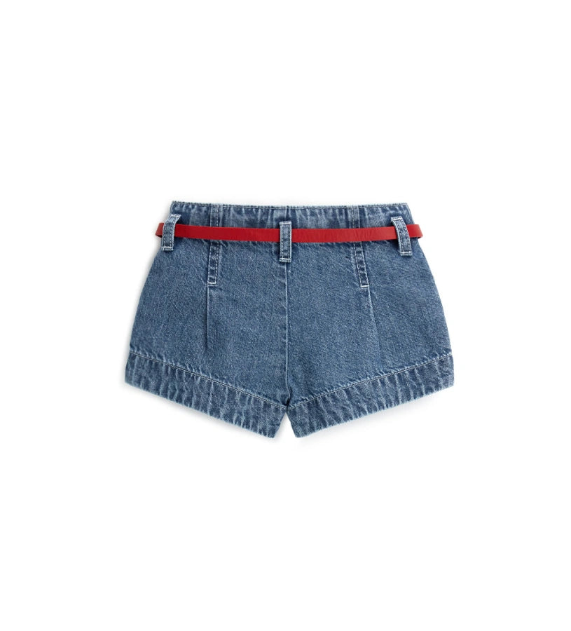 Η πίσω όψη της denim βερμούδας Original Marines με την ελαστική μέση.