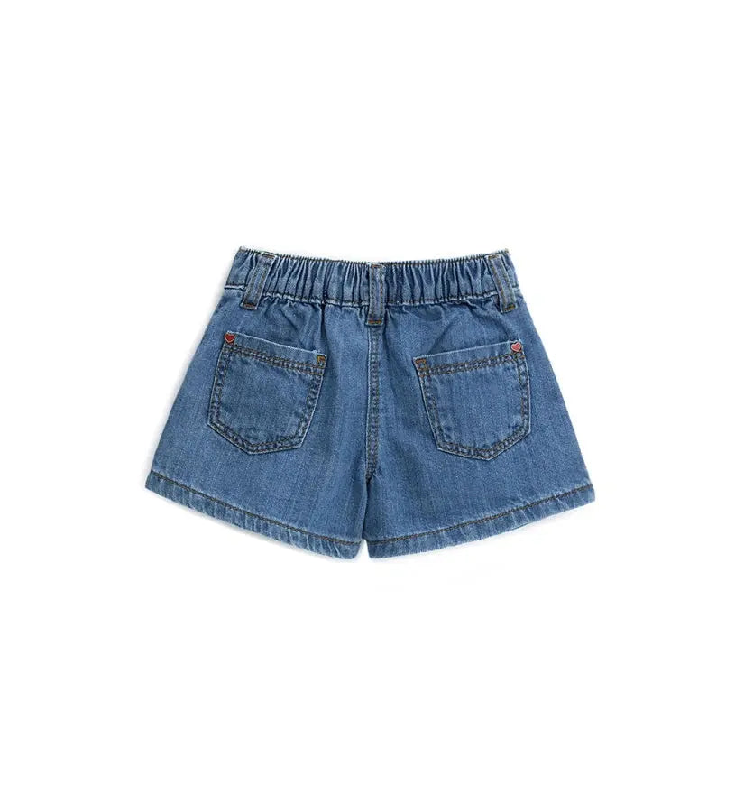 Η πίσω όψη της βαμβακερής denim culotte Original Marines για ηλικίες έως 5 ετών.