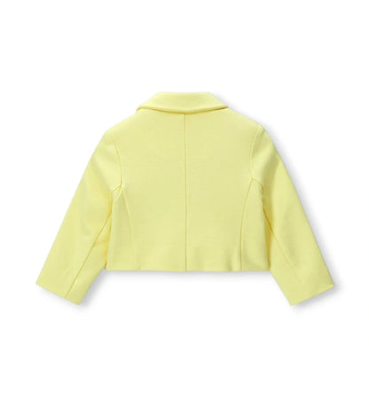 Η εσωτερική φόδρα και η ελαστική εφαρμογή της κοριτσίστικης ζακέτας για ηλικίες 6m-5y.