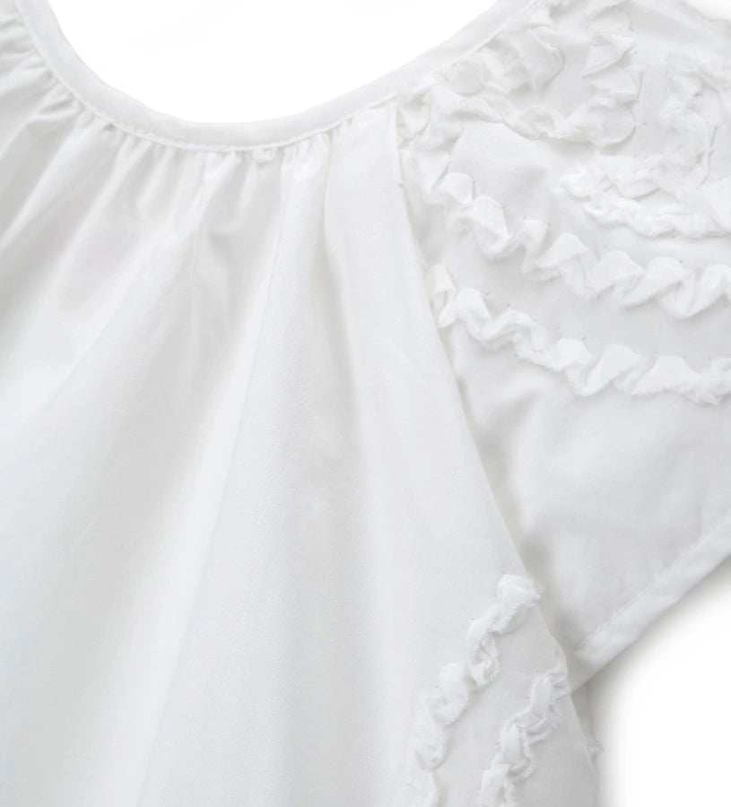 Παιδικό Φόρεμα Ποπλίνα για Κορίτσι με Βολάν