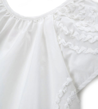 Παιδικό Φόρεμα Ποπλίνα για Κορίτσι με Βολάν