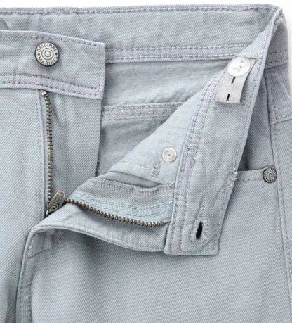 Παιδικό βαμβακερό παντελόνι Original Marines σε γκρι απόχρωση με φερμουάρ και κουμπί.