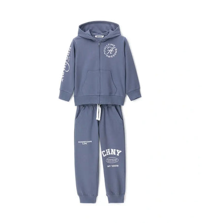 Παιδικό σετ φόρμας για αγόρι σε γαλάζιο χρώμα με ζακέτα και παντελόνι.