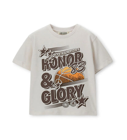 Παιδικό κοντομάνικο T-shirt για αγόρι από 100% βαμβάκι με μοντέρνα στάμπα μπροστά.