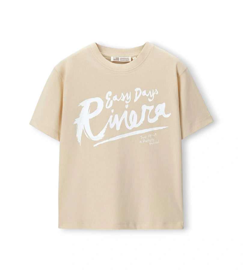 Παιδικό T-shirt για αγόρι oversized σε κίτρινο χρώμα με μοντέρνο τύπωμα.