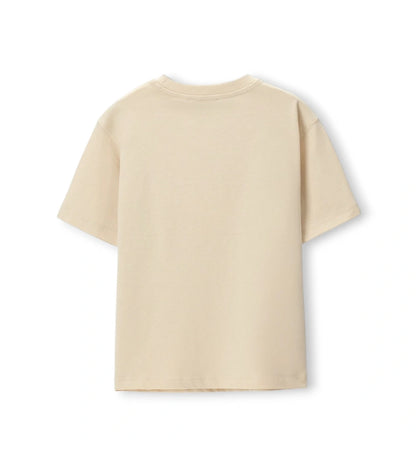 Η πίσω όψη του oversized παιδικού T-shirt Original Marines σε κίτρινο χρώμα.