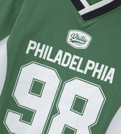 Παιδικό πράσινο T-shirt για αγόρι 5-14 ετών με mesh λεπτομέρειες και sporty σχέδιο Original Marines.