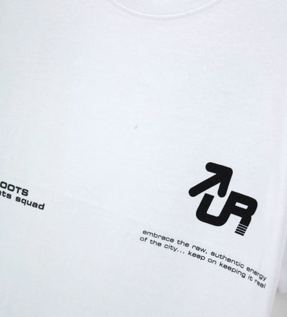 Παιδικό oversized T-shirt για αγόρι 7-14 ετών σε λευκό χρώμα με σχέδια Original Marines.