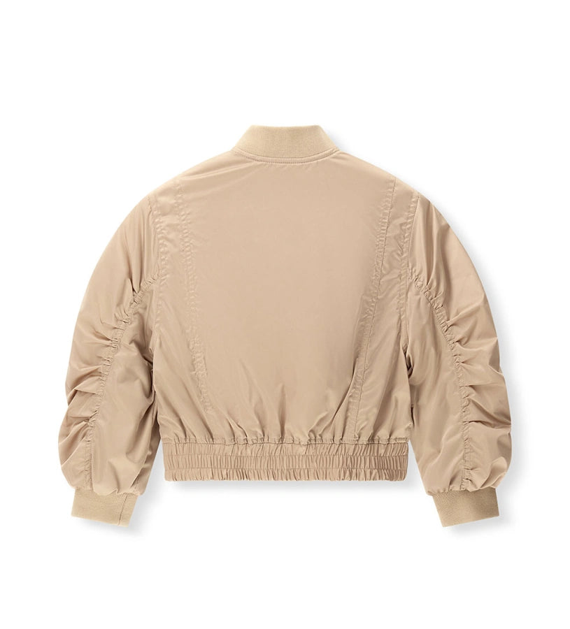 Η πίσω όψη του παιδικού μπουφάν bomber για κορίτσι για ηλικίες 5-14 ετών.