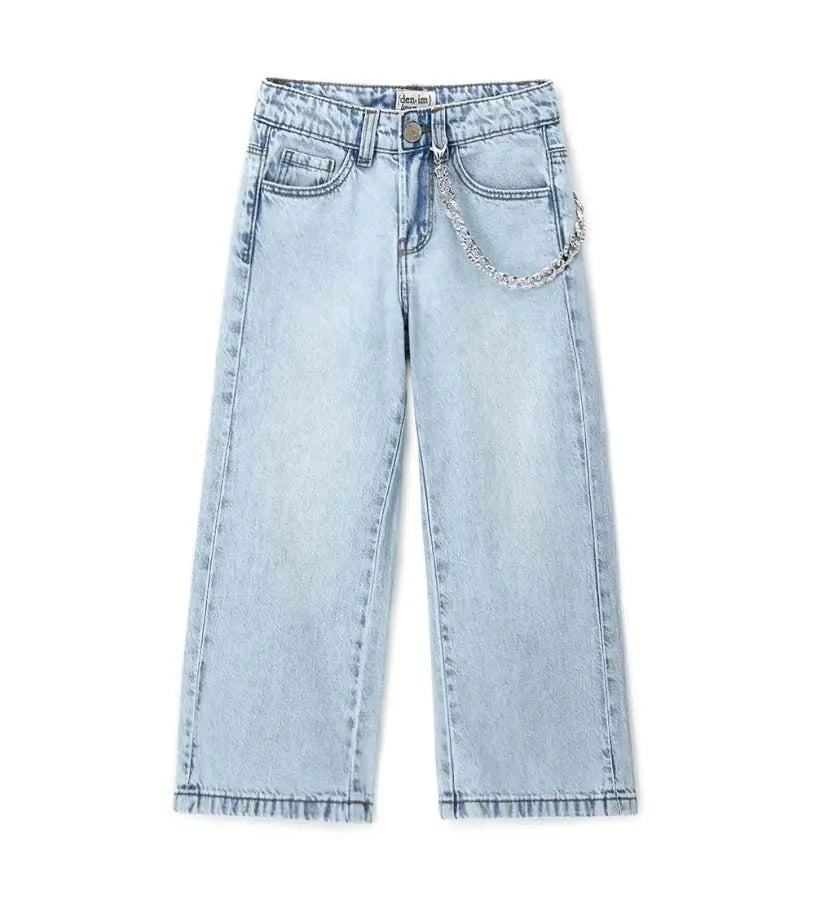 Κοριτσίστικο τζιν παντελόνι σε ίσια γραμμή Original Marines με διακοσμητικό charm στην τσέπη.