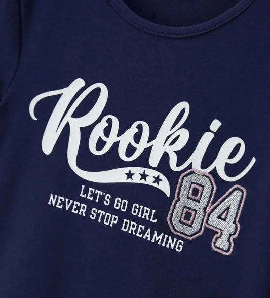 Παιδικό T-shirt για Κορίτσι με Κέντημα και Κοντό Μανίκι  