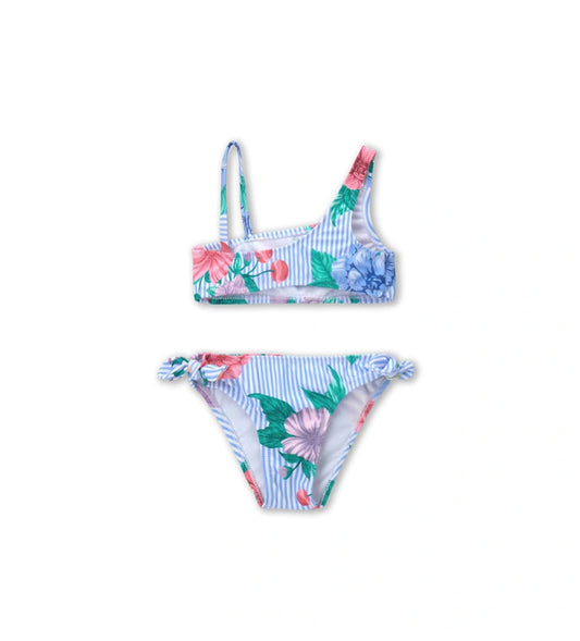Παιδικό φλοράλ μπικίνι για κορίτσι Original Marines με ζωηρά χρώματα.