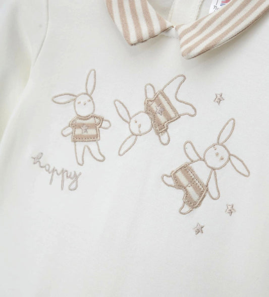 Κοντινό πλάνο στον γιακά και την ποιότητα της βαμβακερής ύφανσης της Original Marines.