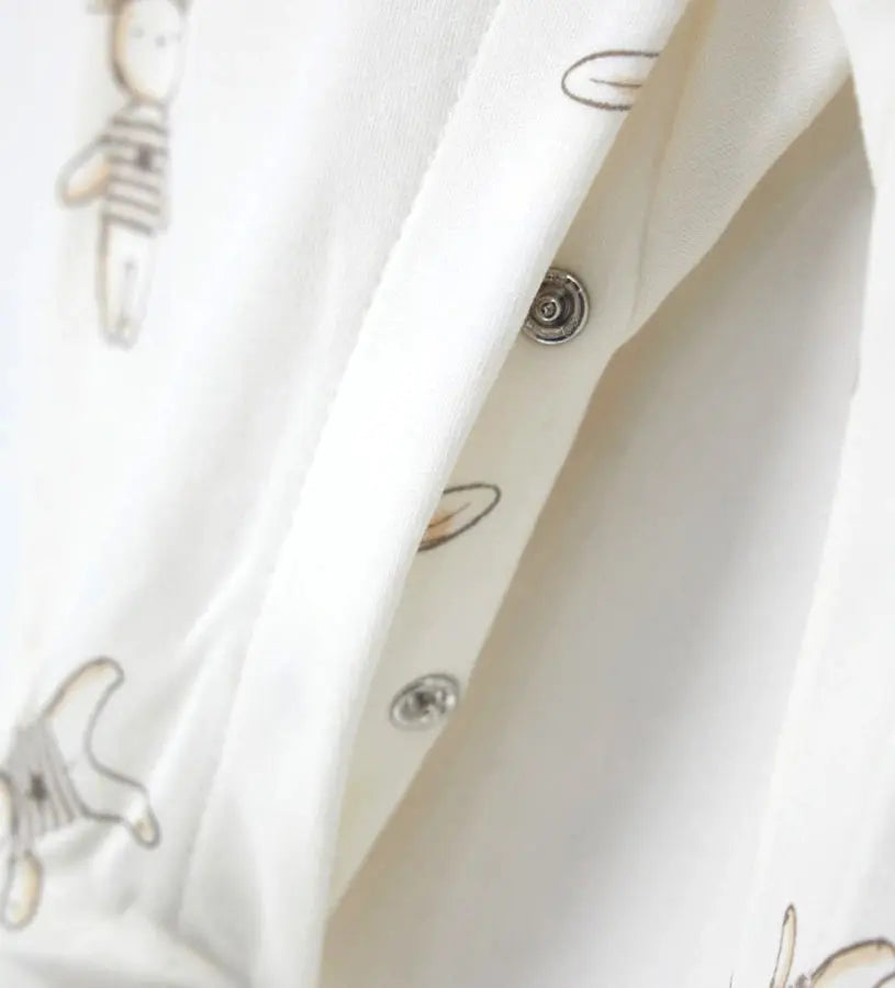 Original Marines Βρεφική Ολόσωμη Φόρμα με All-Over Τύπωμα "Κουνελάκια" & Άνοιγμα Μπροστά (0-9 Μηνών)  