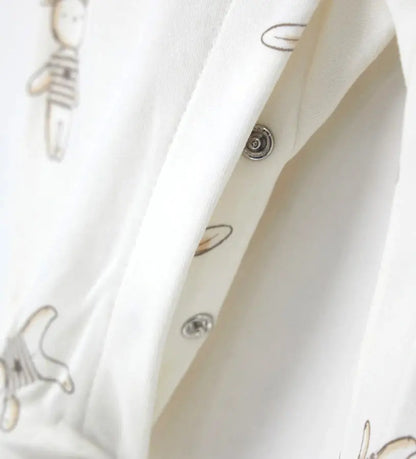 Original Marines Βρεφική Ολόσωμη Φόρμα με All-Over Τύπωμα "Κουνελάκια" & Άνοιγμα Μπροστά (0-9 Μηνών)  