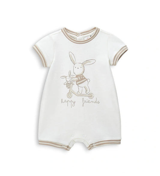 Original Marines Βρεφικό από 100% Βαμβάκι με Ριγέ Ρεβέρ & Στάμπα (0-9 Μηνών)