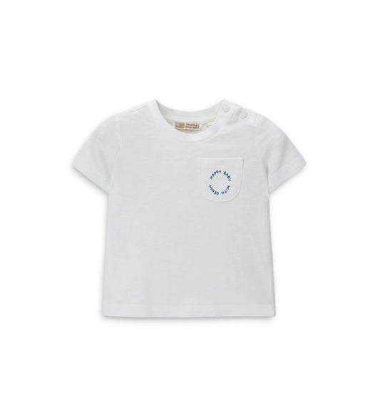 Βρεφική κοντομάνικη μπλούζα Original Marines με διακοσμητικό τσεπάκι και στάμπα.