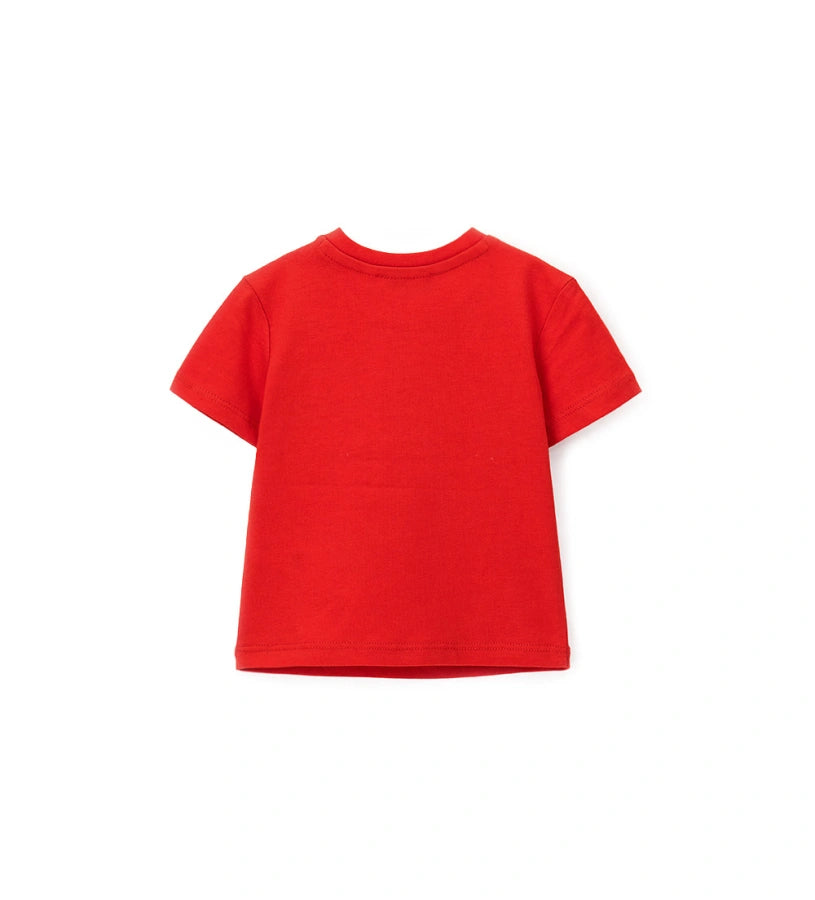 Βρεφικό κόκκινο T-shirt για αγόρι από 100% βαμβάκι Original Marines.