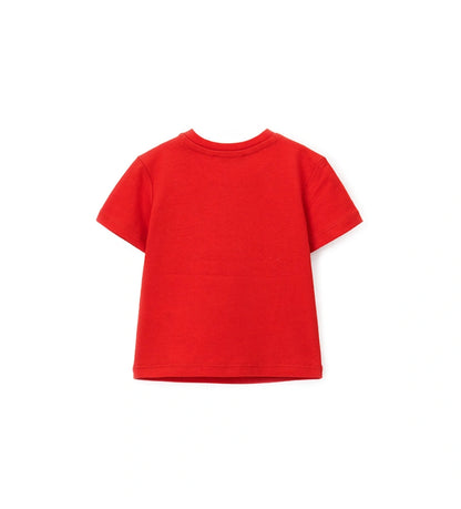 Βρεφικό κόκκινο T-shirt για αγόρι από 100% βαμβάκι Original Marines.