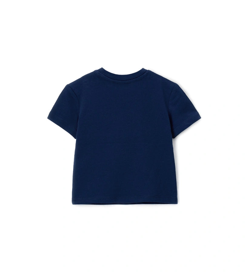 Βρεφικό μπλε T-shirt για αγόρι από 100% βαμβάκι Original Marines.