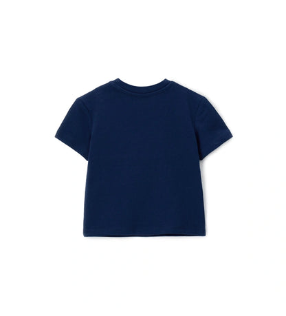 Βρεφικό μπλε T-shirt για αγόρι από 100% βαμβάκι Original Marines.