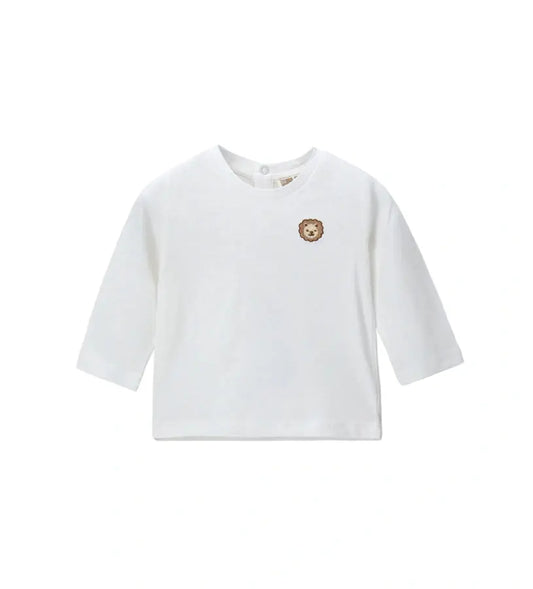 Βρεφική μακρυμάνικη μπλούζα Original Marines με κεντημένο λιονταράκι στην πλευρά της καρδιάς.