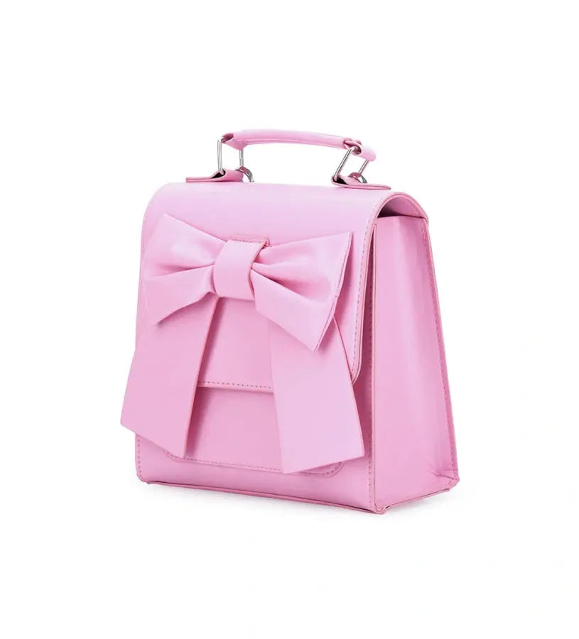 Ροζ κοριτσίστικη τσάντα Original Marines με μεγάλο διακοσμητικό φιόγκο, ιδανική για κορίτσια από 5 χρονών και πάνω