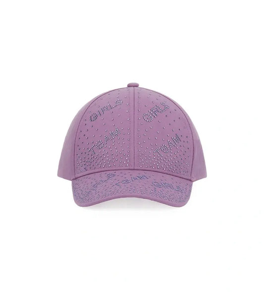 Παιδικό καπέλο jockey Original Marines με στρασάκια σε μοβ χρώμα.