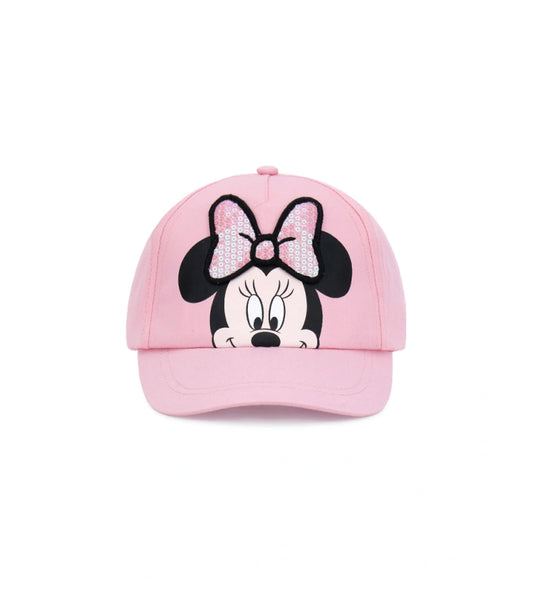 Παιδικό ροζ βαμβακερό καπέλο Disney με την Minnie Mouse για κορίτσια 1-5 ετών Original Marines.