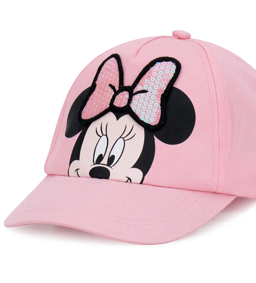 Παιδικό ροζ βαμβακερό καπέλο Disney με την Minnie Mouse για κορίτσια 1-5 ετών Original Marines.