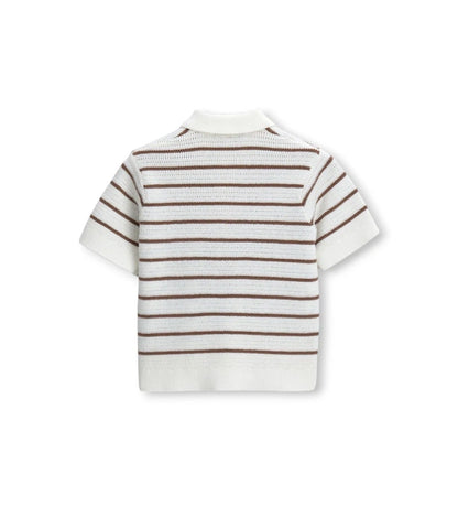 Η ποιοτική εφαρμογή και η υφή της παιδικής πλεκτής μπλούζας πόλο για ηλικίες 6m-5y.