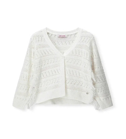 Παιδική Πλεκτή Ζακέτα για Κορίτσι με Κρόσσια  