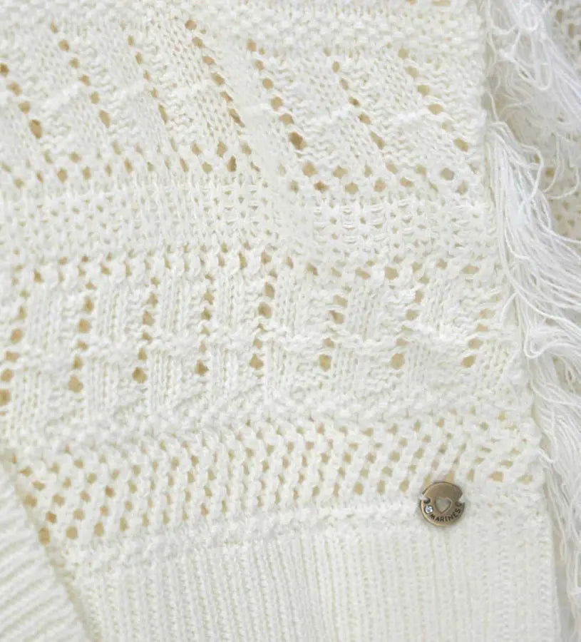 Παιδική Πλεκτή Ζακέτα για Κορίτσι με Κρόσσια  