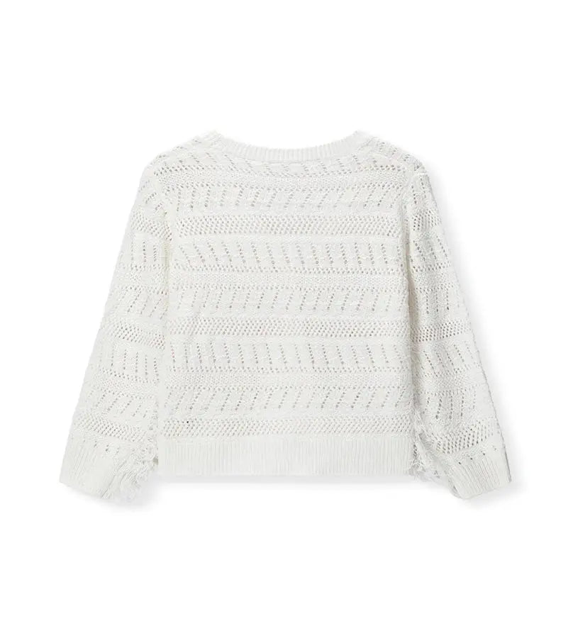 Παιδική Πλεκτή Ζακέτα για Κορίτσι με Κρόσσια  