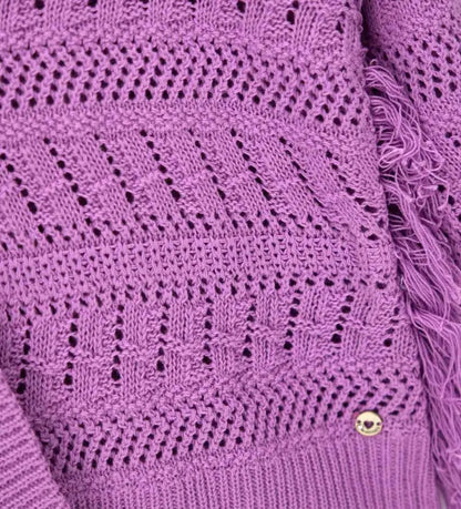 Παιδική Πλεκτή Ζακέτα για Κορίτσι με Κρόσσια  