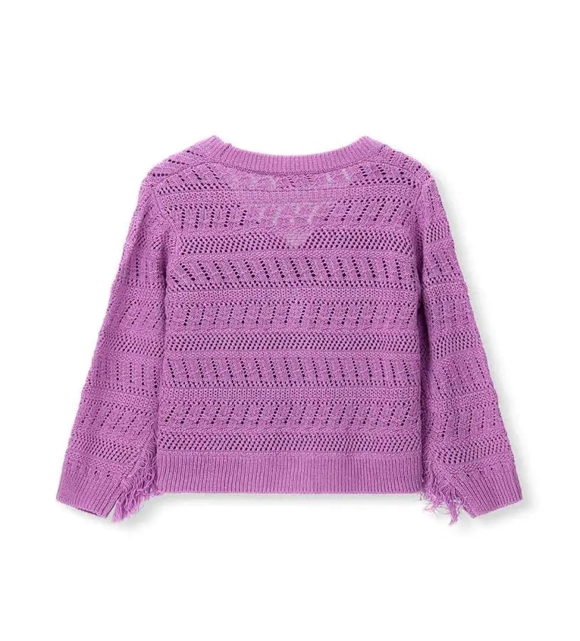 Παιδική Πλεκτή Ζακέτα για Κορίτσι με Κρόσσια  