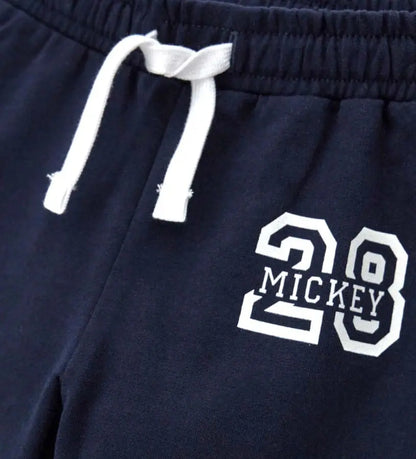 Παιδικό παντελόνι φούτερ Disney Mickey Mouse σε μπλε χρώμα με λάστιχο στη μέση από την Original Marines.