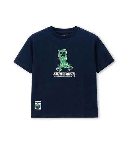 Παιδικό μπλε T-shirt Minecraft για αγόρι με τύπωμα χαρακτήρων Original Marines.
