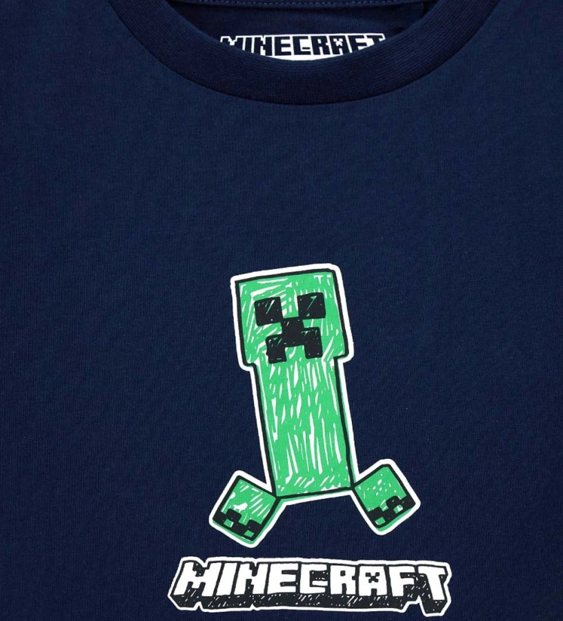 Παιδικό μπλε T-shirt Minecraft για αγόρι με τύπωμα χαρακτήρων Original Marines.