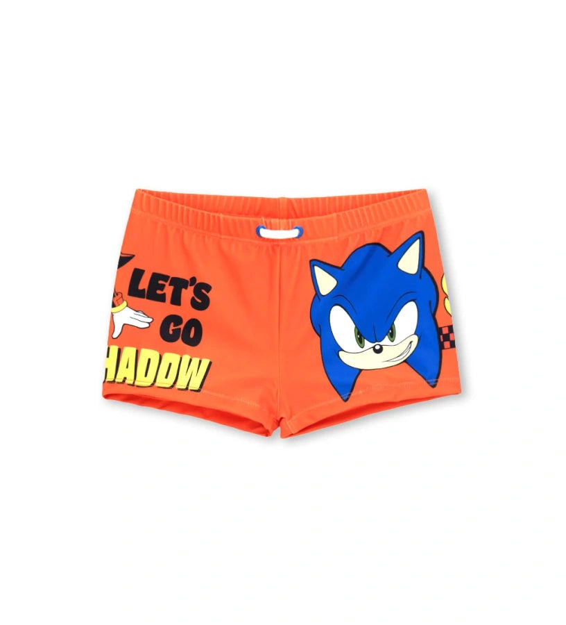 Παιδικό μαγιό για αγόρι 5-14 ετών με τύπωμα Sega Sonic και ελαστική Lycra Original Marines.