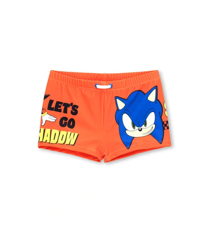 Παιδικό μαγιό για αγόρι 5-14 ετών με τύπωμα Sega Sonic και ελαστική Lycra Original Marines.