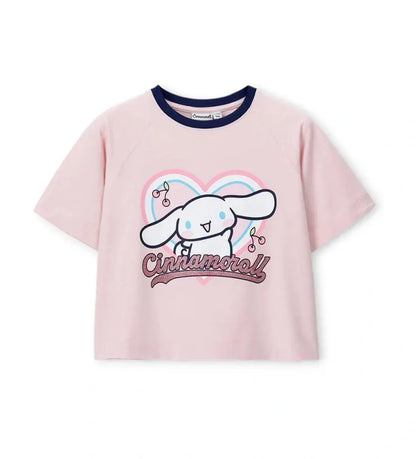 Παιδικό T-shirt για κορίτσι ροζ με την Cinnamoroll και κοντό μανίκι.