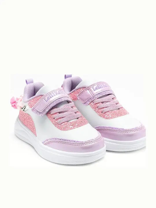 Παιδικά sneakers Lelli Kelly για κορίτσια με υπέροχο σχέδιο σε χρώμα λευκό και λεπτομέρειες glitter σε ροζ και μωβ αποχρώσεις.

Άνετη και αντιολισθητική σόλα από καουτσούκ.
Εσωτερικά διαθέτει δερμάτινο, ανατομικό πάτο.
Ευκολία στην εφαρμογή με ελαστικά κορδόνια και αυτοκόλλητο λουράκι-velcro.

Συνδυάζει την άνεση με το λαμπερό στυλ για μοδάτη εμφάνιση όλες τις ώρες.